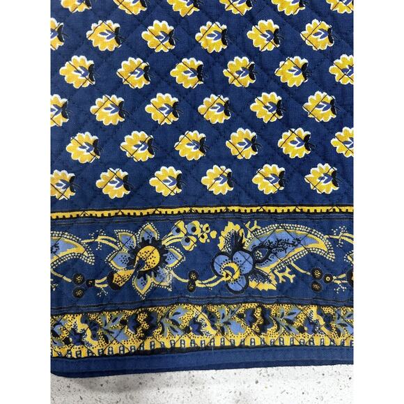 Williams Sonoma Quilted 2 sided Table Runner Marseille Blue/Yellow 98.5” x 16" - Picture 6 of 8
